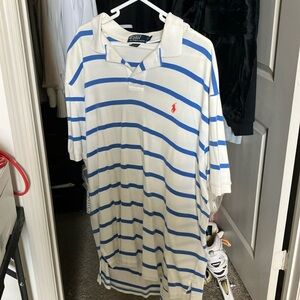 Ralph Lauren Blue Striped Polo Shirt